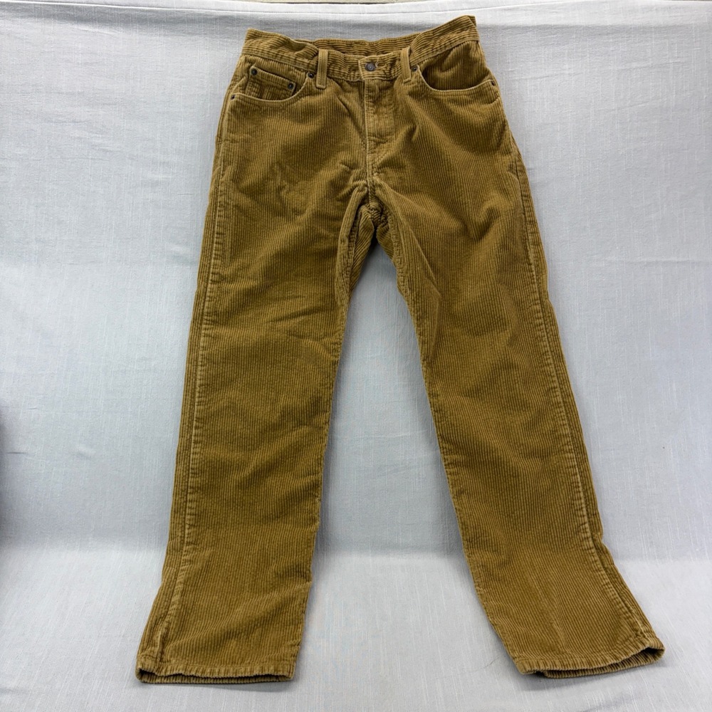Levi's Corduroy Pants Mens 29x30 511 Slim Fit Tan Gold Harvest Textured Trousers